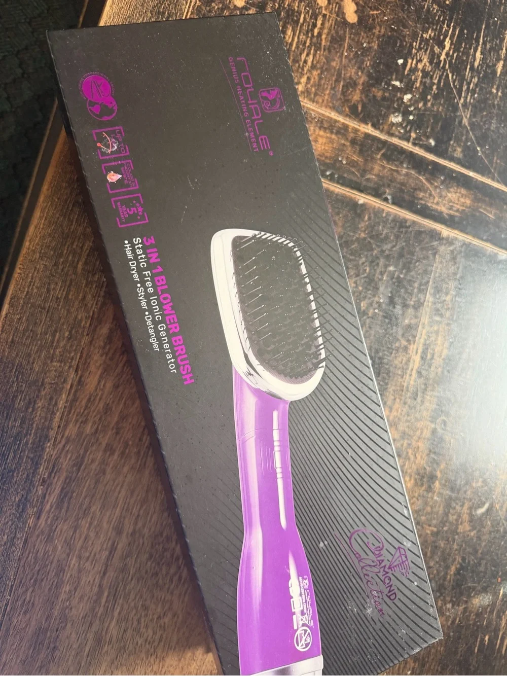 2-in-1 Blow Dryer Brush - Purple